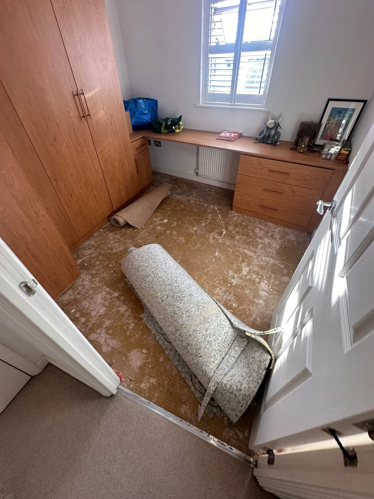 Subfloor cleared and prepared for new underlay and carpet — Bromley BR1