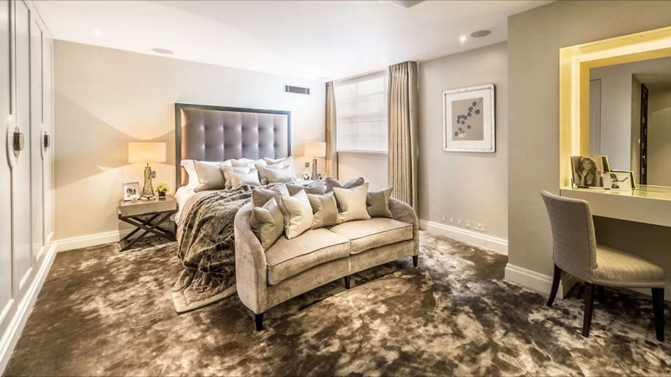 Soft beige twist pile carpet in a child bedroom providing cushioned floor play area.